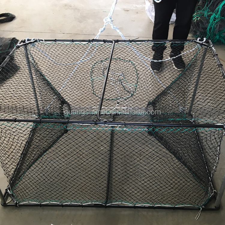 2 Pack Crawfish Trap Crab Fish Trap Foldable Fishing Bait Trap Cast Net Cage for Catching Small Bait Fish Eels Crab Lobster Minn