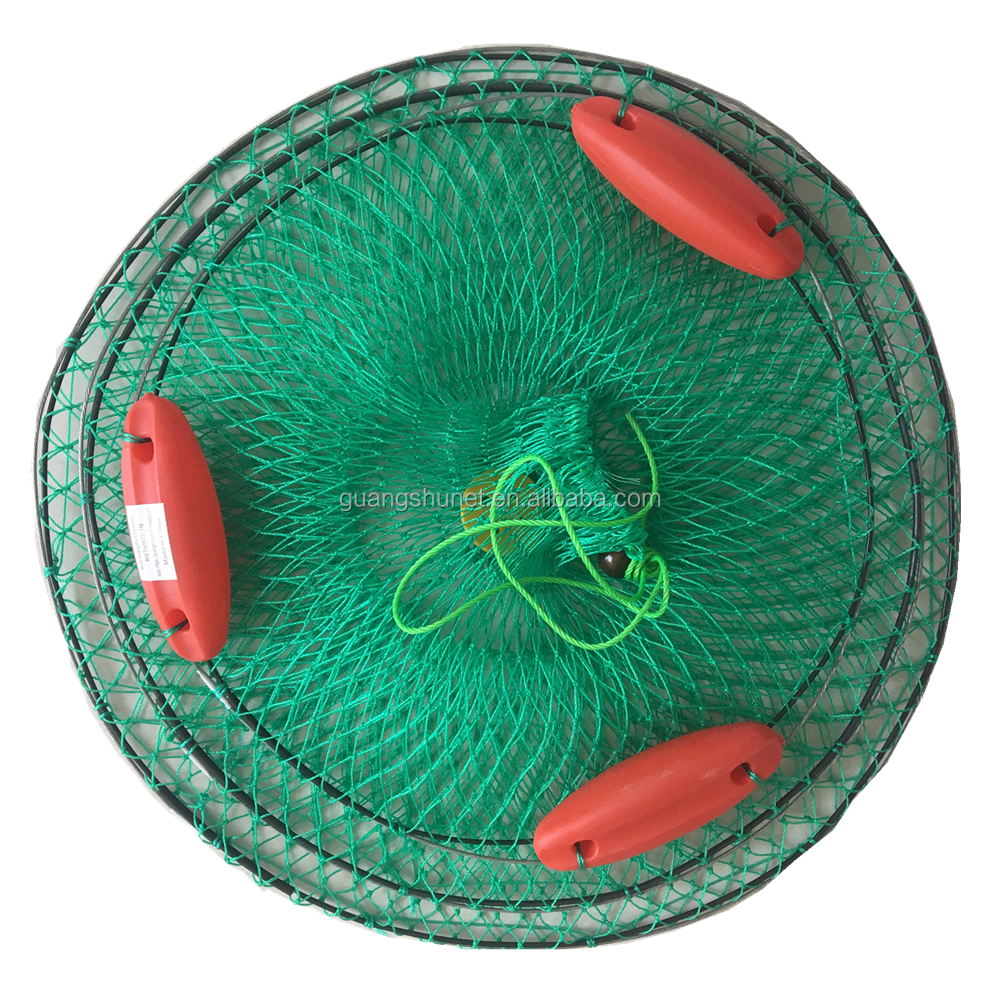 Five layer nylon folding fish basket trap net fish guard fine hole thick hole fishing tool