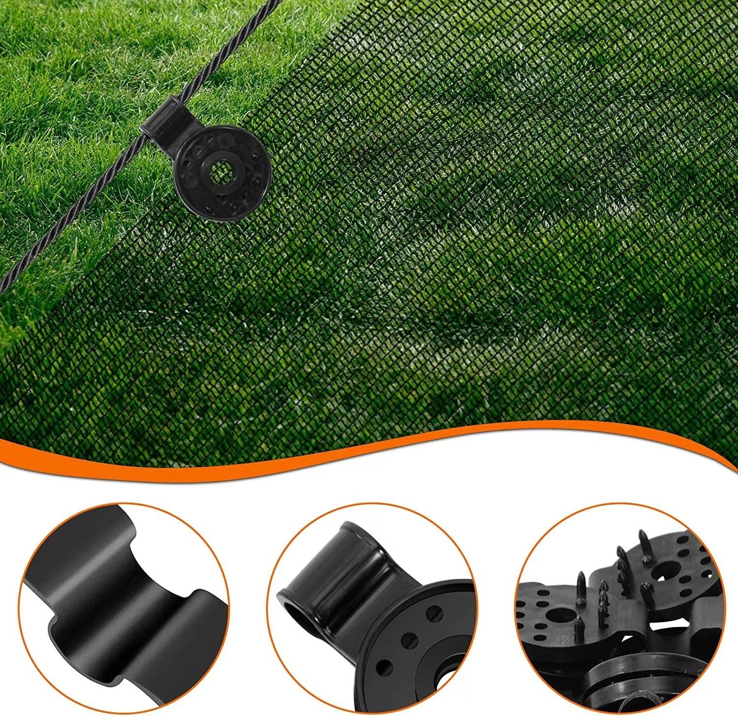 Easy to Clip and Unclip Also Resuseable for All Seasons black sunshade net clips