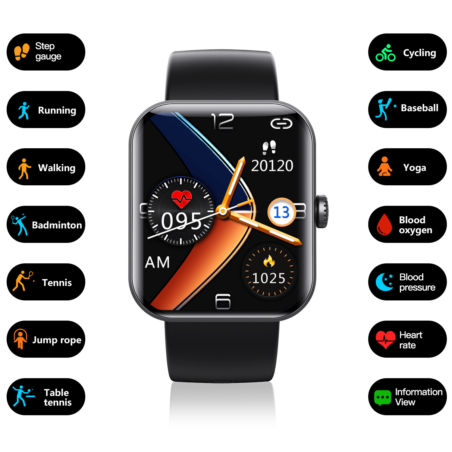 2023 New F57L Sports Call Smart Watch Heart Rate Blood Oxygen Sleep Monitoring Gps Track Tracking Smart Watch