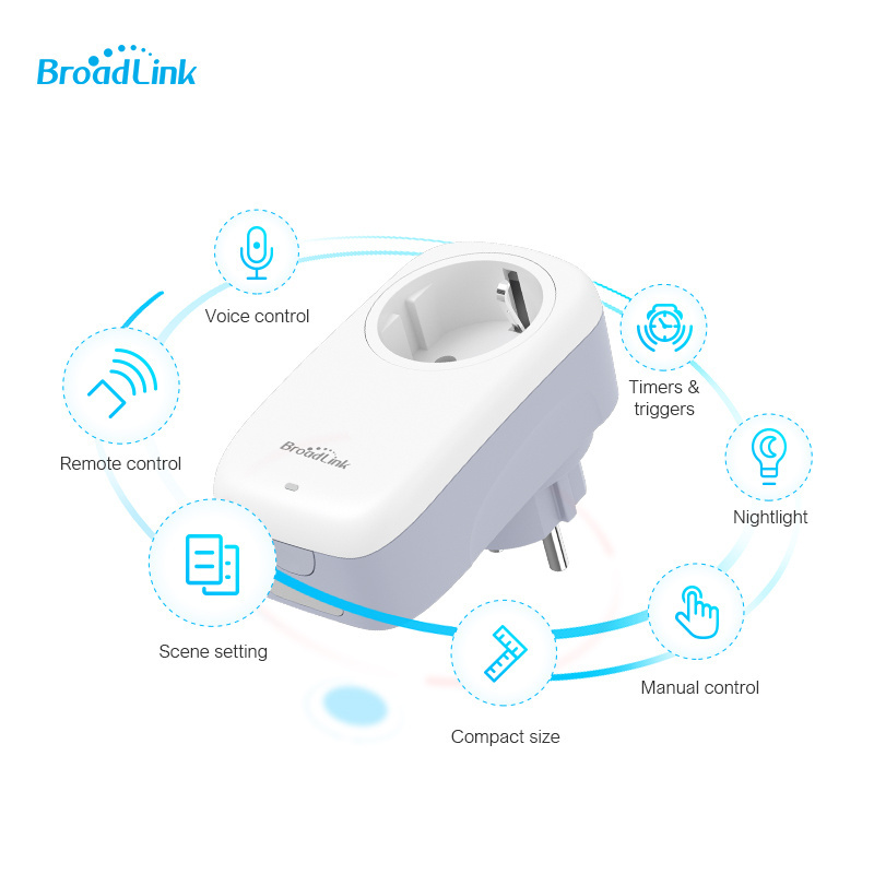 BroadLink SP4L-EU WiFi Smart Plug Socket EU Works wifi  plug pro with Alexa, Google Home, Siri, IFTTT