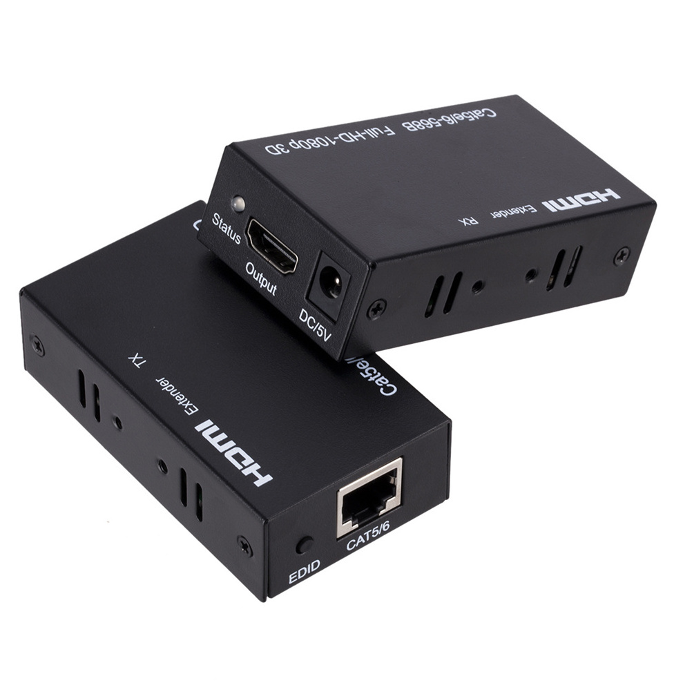 HDMI-compatible Extender Cat5e Cat 6 Ethernet IP TCP signal HDMI to Lan Converter 1080p 3D HDMI Transmitter Receiver TX RX 60M