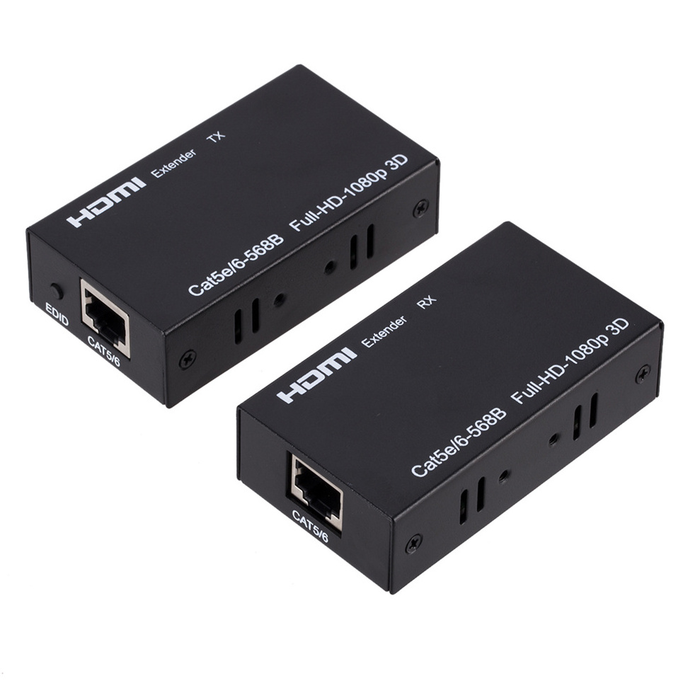 HDMI-compatible Extender Cat5e Cat 6 Ethernet IP TCP signal HDMI to Lan Converter 1080p 3D HDMI Transmitter Receiver TX RX 60M