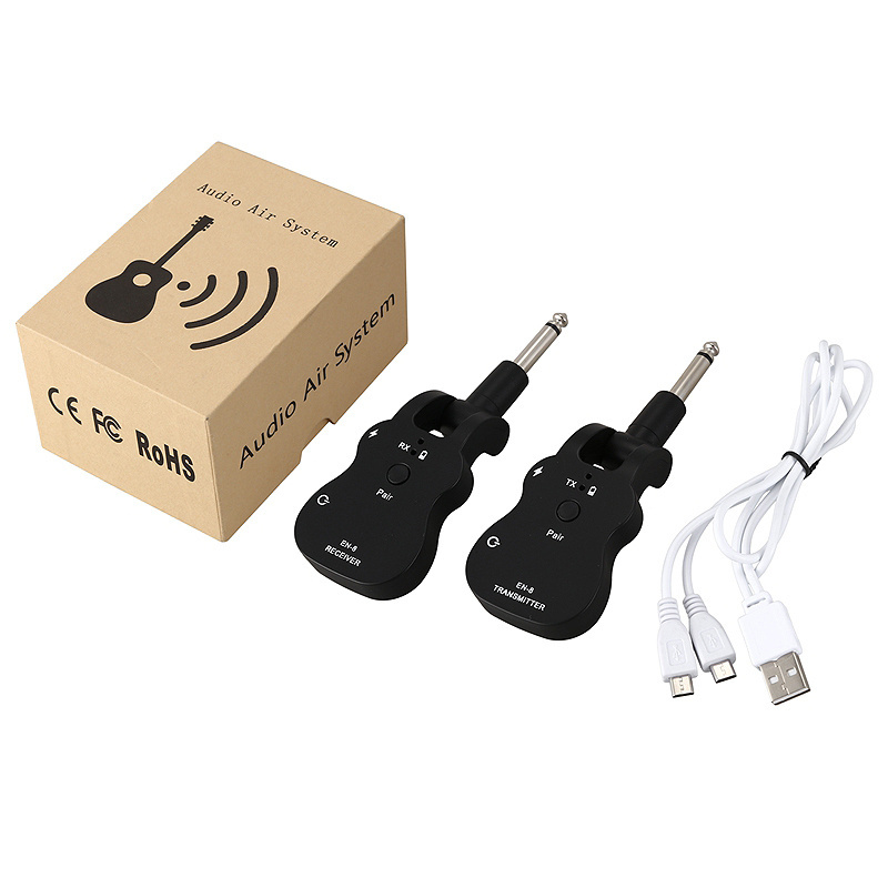 OEM Electric guitar wireless system pickup guitar transmitter 1 TX to 6 RX for musical instrument bass guitar wireless receiver