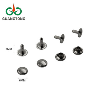 Rivets supplier small round shape stud 6mm cap diameter iron single head metal bag rivet