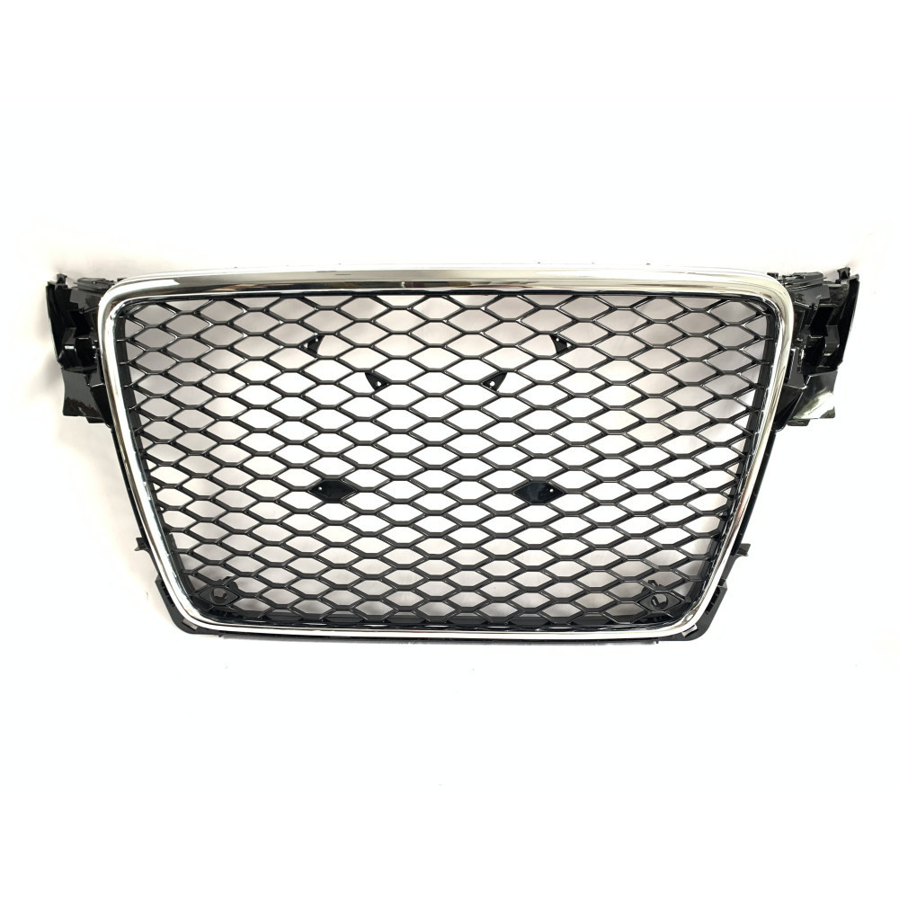 08~12 A4 RS4 Grille Grid,ABS Chromed S4 Fog light grill For Audi A4 (fits:A4 B8 Standard bumper)