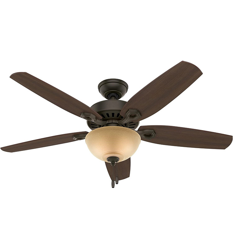 Indoor Ceiling Fan with Light Modern LED and Pull Chain Control, 52