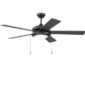 52" Outdoor and Indoor Decorative Ceiling Fan with Light Kit, 5 Blades, black For bedroom/kitchen/Garden