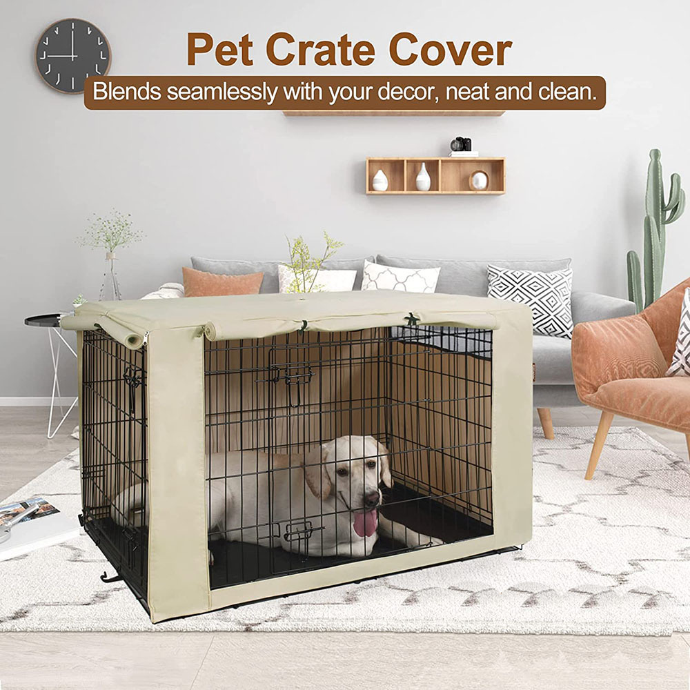 Waterproof 600d Universal Heavy Duty Pet Cage Cover Folding Dog Crate Cover Fabric Dog House Durable Oxford Crate Cover