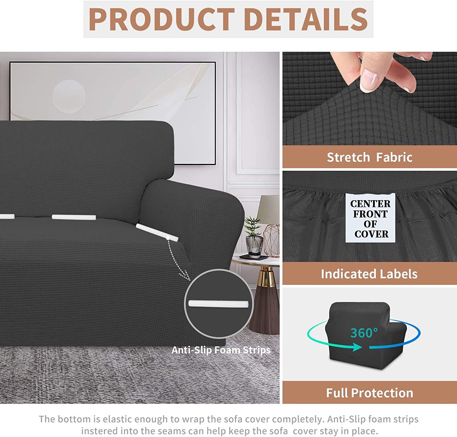 Sofa Cover Wholesale Spandex Single-seat Sofa,Design Sofa Covers Elastic,Four-season Universal Stretch Sofa Cover