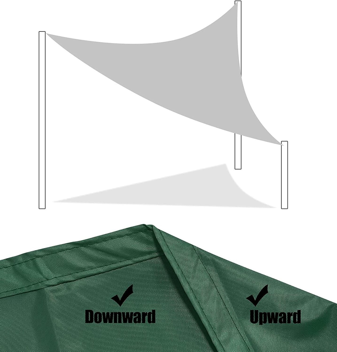 Oxford Waterproof UV Resistant Tear Resistant Outdoor Shade Sail Canopy