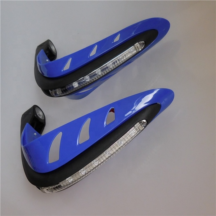 Popular Motorcycle Hand Guard With LED Signal Light Handguard 22mm 6pcs LED Bulb Easy Install