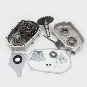 Go Kart Spare Parts 1/2 Reduction Gearbox Karting Clutch Set GX160 GX200 GX270 With PTO Shaft, Steel Plate, Fibre/Friction Plate