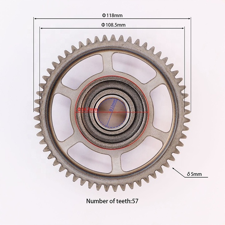 Motorcycle Parts Motorcycle Engine Starter Disk Gear CG125 One Way Clutch Light Weight Gear Manufacturers Wholesale