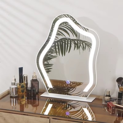 Cloud Shape Shining CE Bathroom LED Smart Simple European Sensing Hotel Led Desktop Vanity Mirror