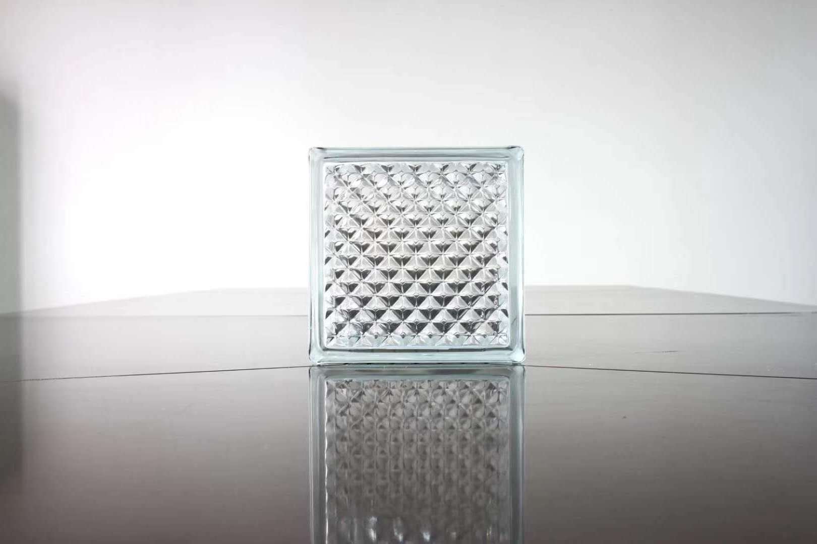 Hollow cheap colored square clear art building solid glass block