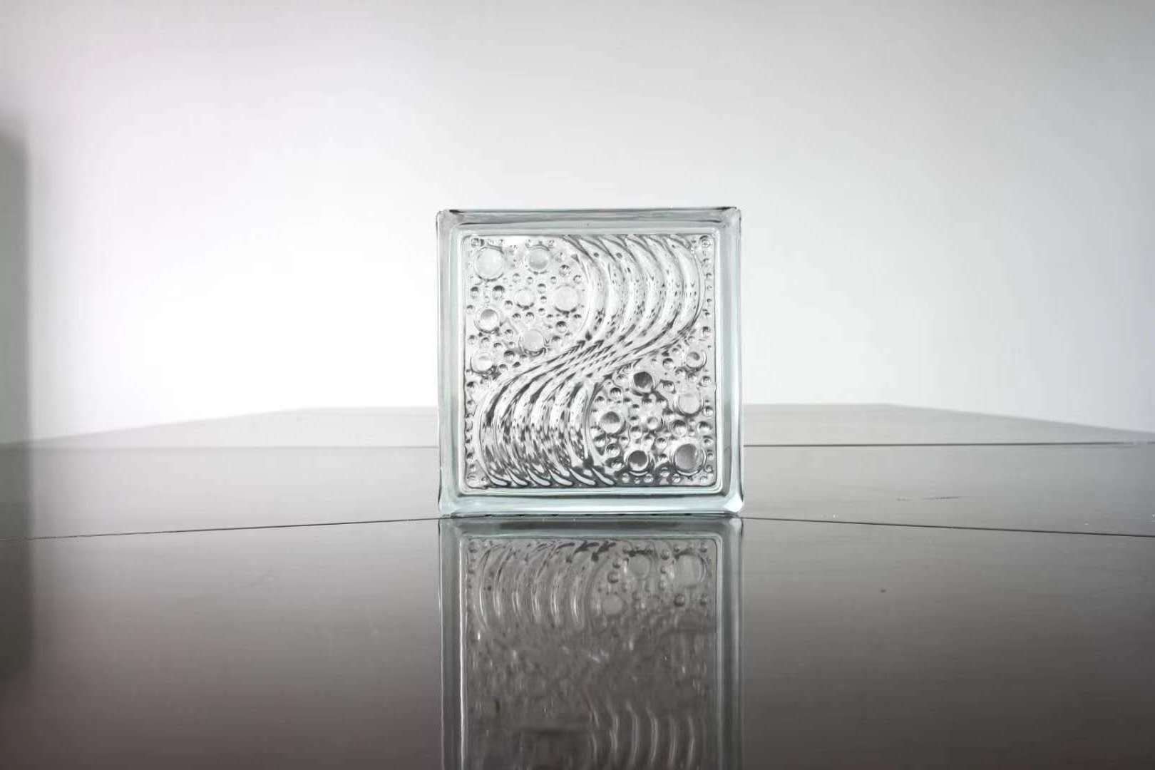 Hollow cheap colored square clear art building solid glass block