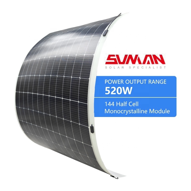 Hot sale Sunman Solar Panel 520w Mono Flexible Solar Panel for Solar Kits