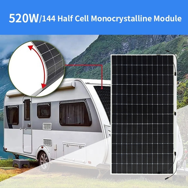 Hot sale Sunman Solar Panel 520w Mono Flexible Solar Panel for Solar Kits