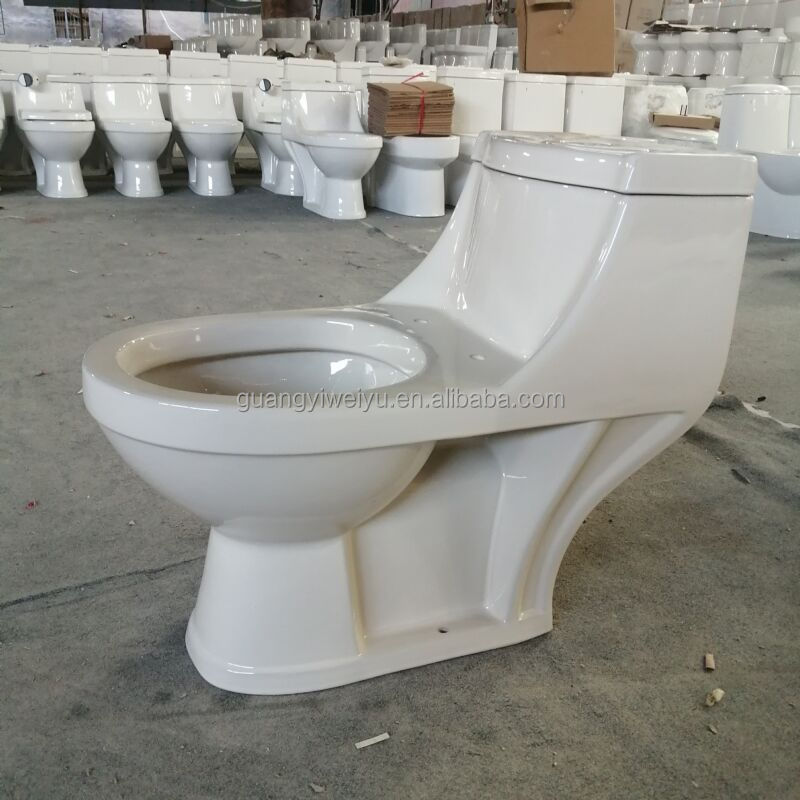 hot selling ceramic sanitary ware Jordan restroom Ivory smooth one piece ceramic toilet bowl