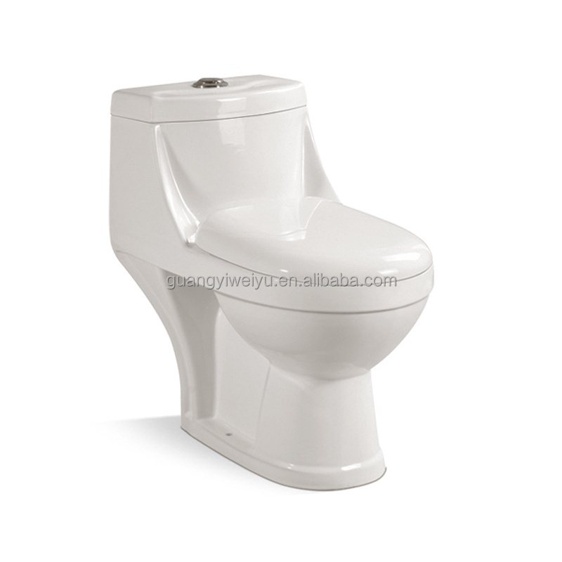 hot selling ceramic sanitary ware Jordan restroom Ivory smooth one piece ceramic toilet bowl