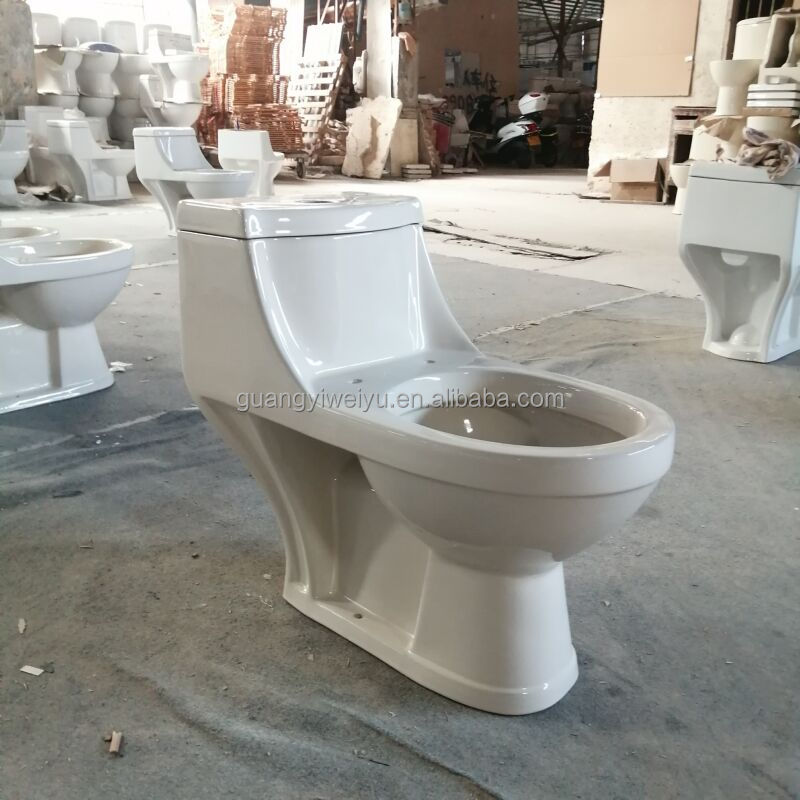 hot selling ceramic sanitary ware Jordan restroom Ivory smooth one piece ceramic toilet bowl