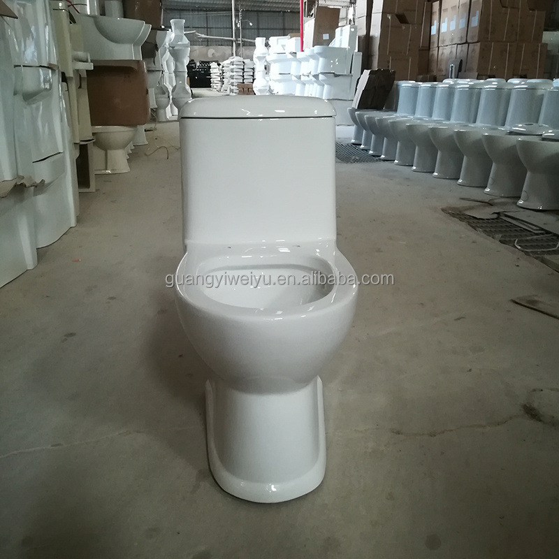 OEM Nepal sanitaryware traditional round closet seat siphonic single hole wc bowl s-trap one piece toilet for office