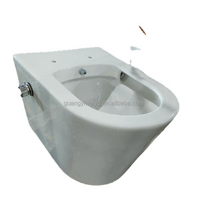 Wall Mounted Bidet Toilet Style Rimless P-trap Ceramic Middle East Wall Hung Water Closet Bathroom Bidet WC European White 180mm