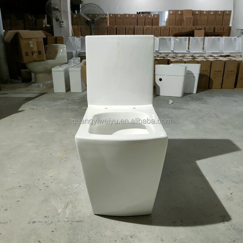 ceramic sanitary ware one piece toilet Middle East washroom 1 piece square WC African bathroom dual flush toilet bowl