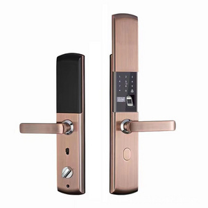 Intelligent electronic card swiping lock automatic sliding cover password lock anti-theft door waterproof fingerprint lock