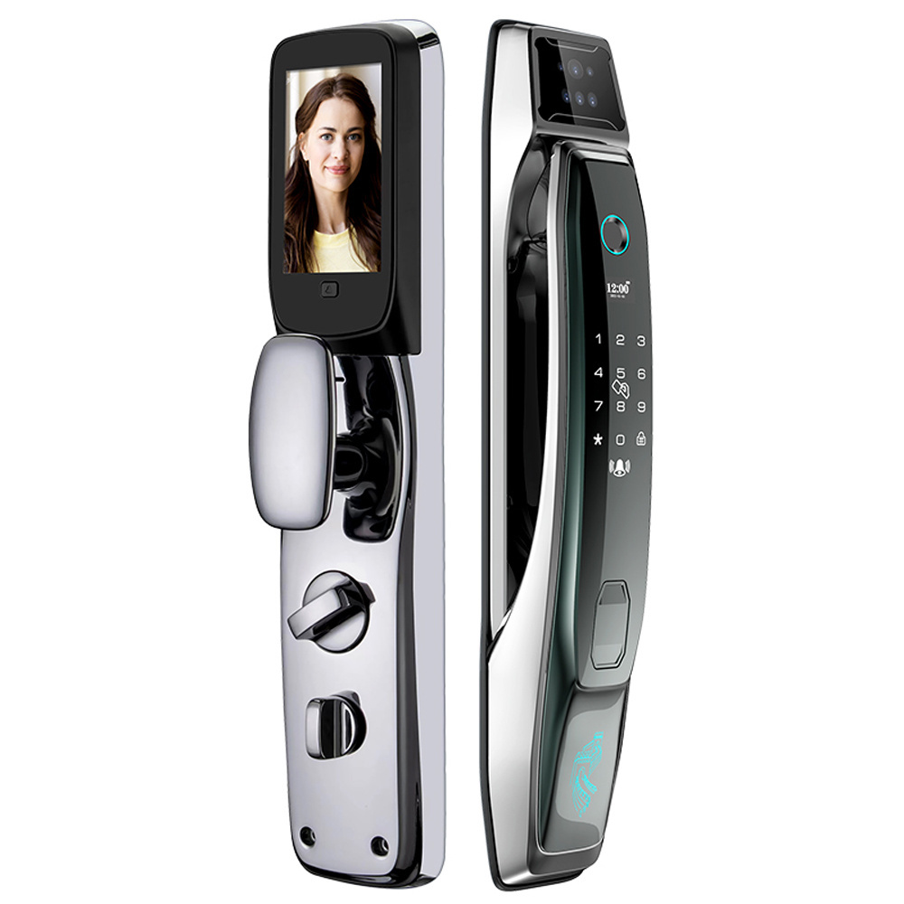 New version zinc alloy code lock Fashion Anti-theft door fingerprint lock 3D face intelligent lock