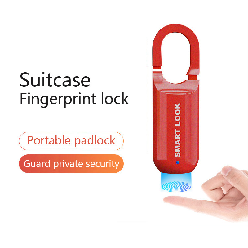 Portable fingerprint Padlock Small suitcase fingerprint lock Mini intelligent fingerprint Padlock