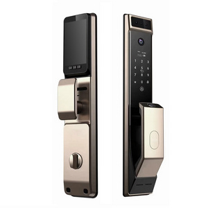 Wooden stainless door cat eye fingerprint password electronic lock Security door face door lock