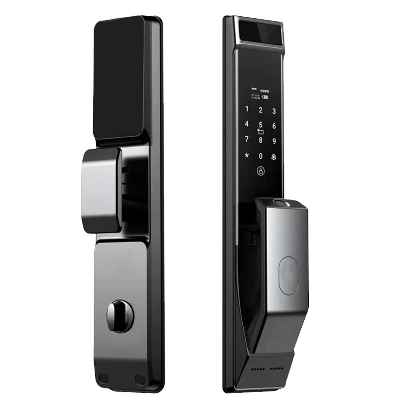 Wooden stainless door cat eye fingerprint password electronic lock Security door face door lock