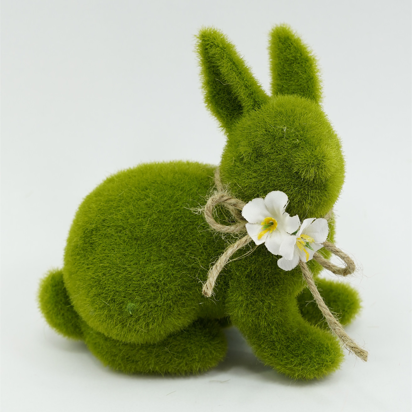 New Design Festival Moss Plush Standing Rabbit Easter Rabbit Decor Easter Flocked Bunny Flocking Bunny