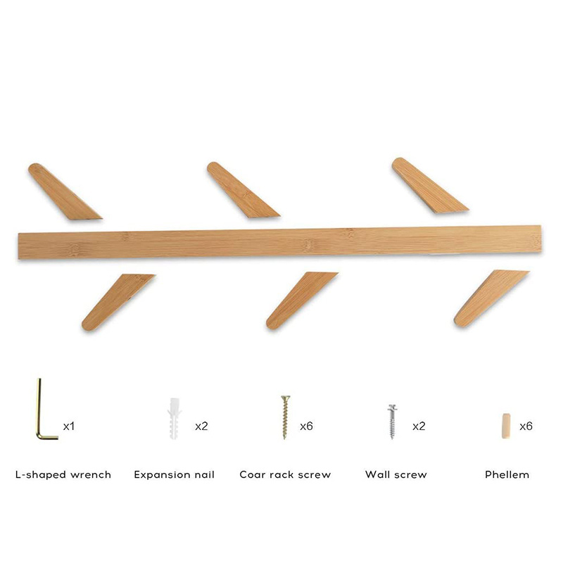 CSL factory OEM wholesale Bamboo Coat Rack Tree With Hooks Free wall Bamboo Cloth Rack