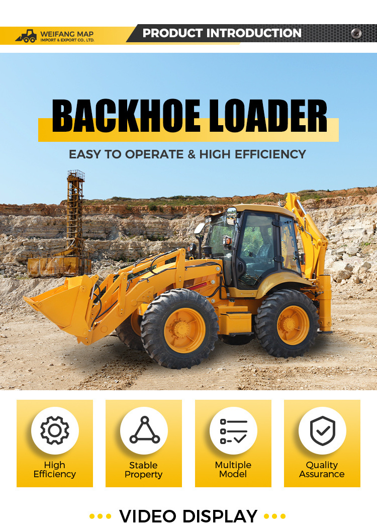 Top Brand Customizable machinery Mini Backhoe Excavator Wheel Loader 4x4 New Backhoe Loader For Sale