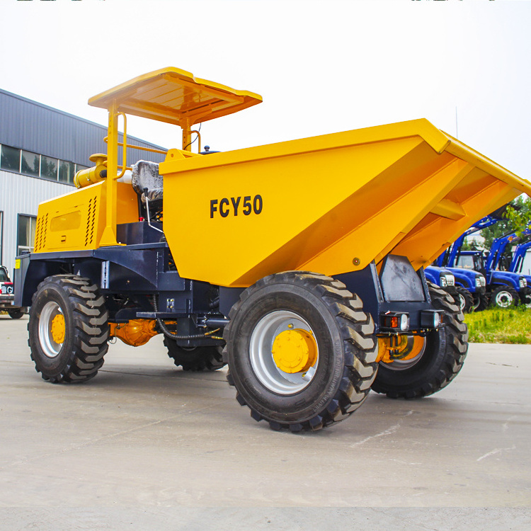 CE 3ton 5ton 7ton Hydraulic Articulated Dump Track Mini Dumper With Self-Loading Bucket Side Mini Dump Truck 4x4 Other Dumper