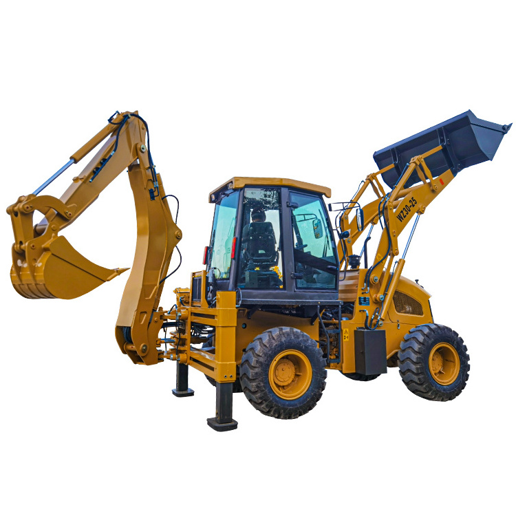 Compact Front End Loader with Backhoe Excavator Utility Tractor 4x4 All Terrain Vehicle Loader with CE Approved