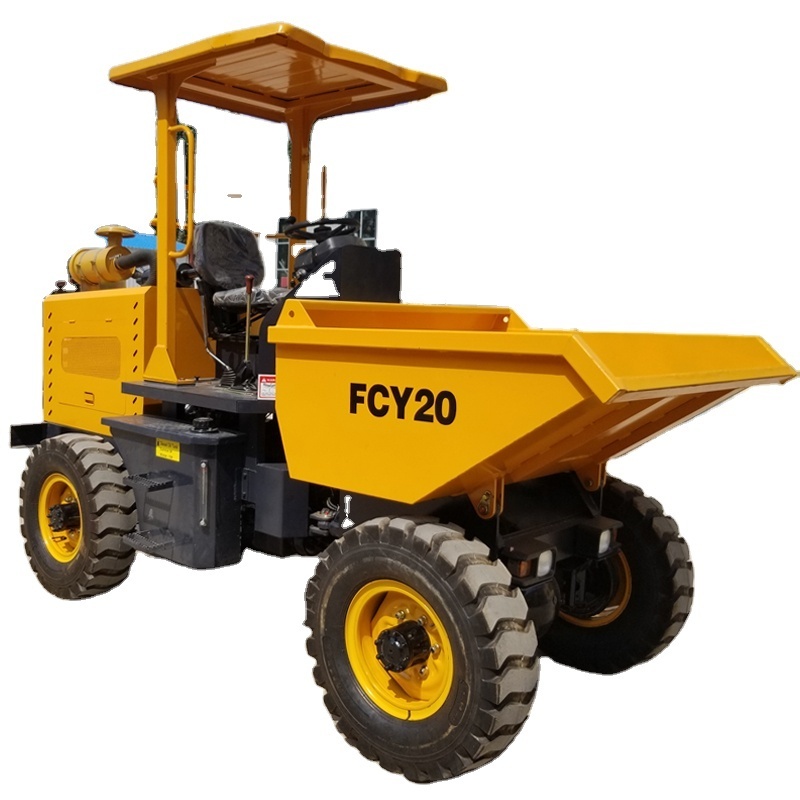 Low Height Stong Power 2 ton four wheeler  1.0M3 front load tipper site  mini Edition concrete dumper truck site dumper