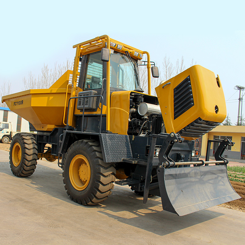 10 Ton Dump Trucks Hydraulic Tipping Trucks For Sale Concrete Dumper Tipper Fcy100R Side Tilting Cart 180 Degree Swivel Hopper