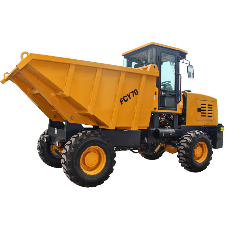 All Terrain Vehicle 4WD Mini Dumper 7 Ton Concrete Buggy Construction Machinery Utility Dump Trucks Hydraulic Dumper Tipper CE