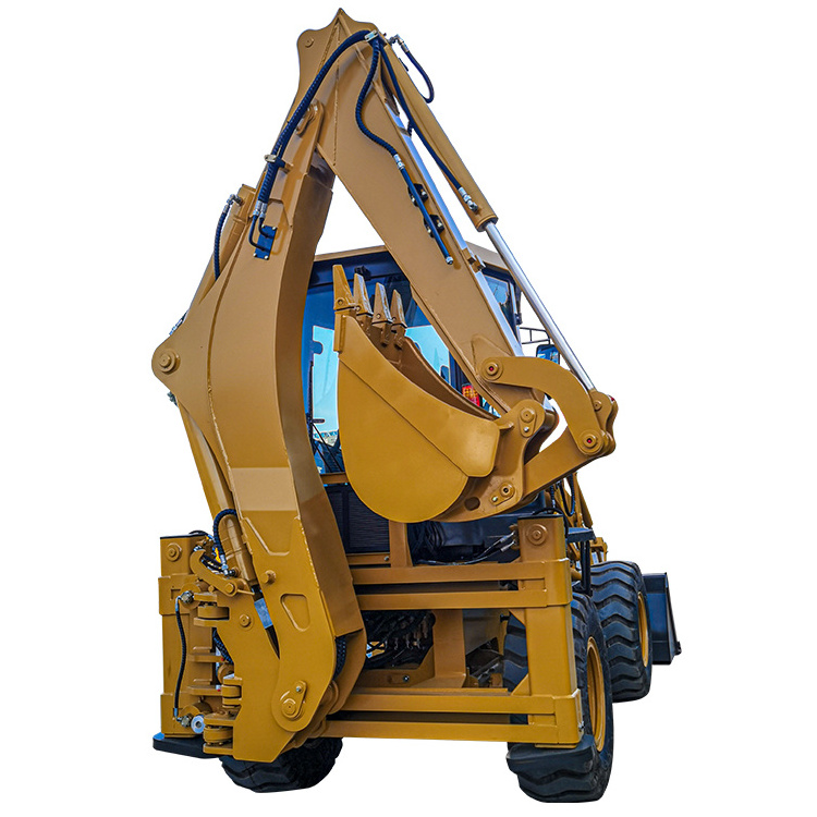 Compact Front End Loader with Backhoe Excavator Utility Tractor 4x4 All Terrain Vehicle Loader with CE Approved