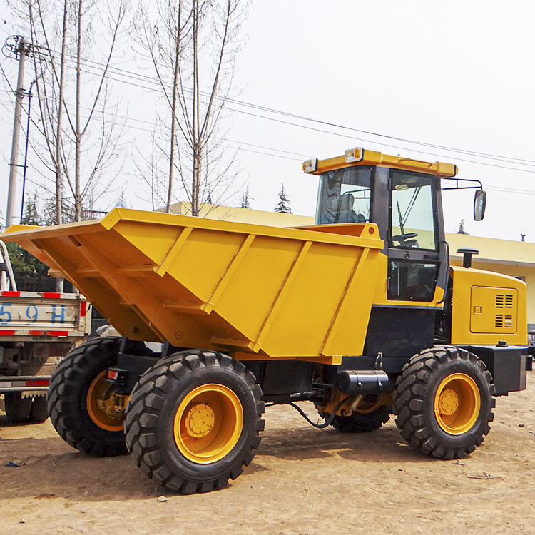 CE 3ton 5ton 7ton Hydraulic Articulated Dump Track Mini Dumper With Self-Loading Bucket Side Mini Dump Truck 4x4 Other Dumper