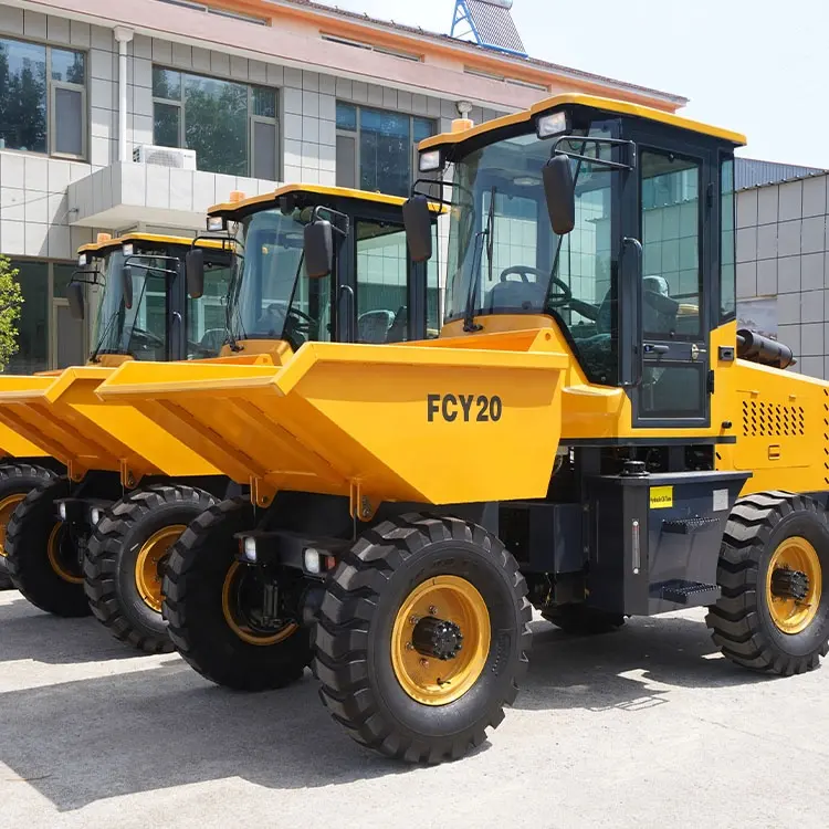 Low Height Stong Power 2 ton four wheeler  1.0M3 front load tipper site  mini Edition concrete dumper truck site dumper