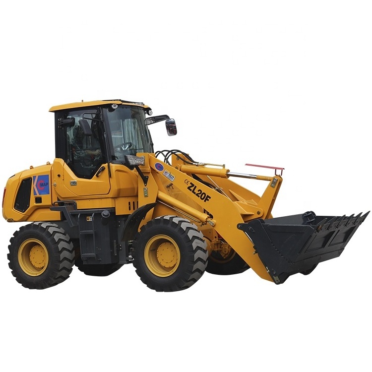 ZL20F Diesel Engine Small Farming Hydraulic Diverted Valve Mini Wheel Loader With Snow Plow Blade Blower