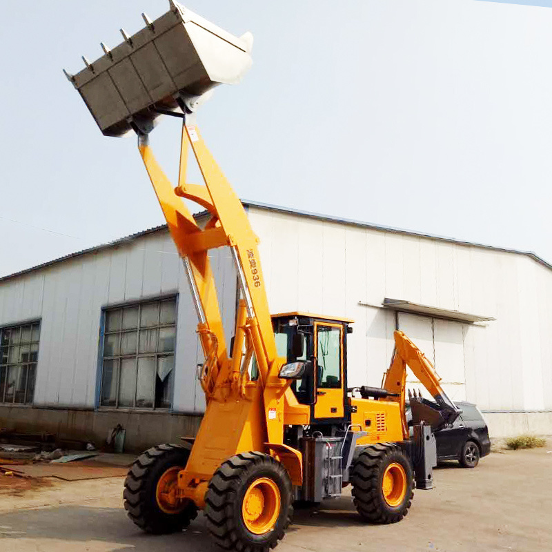 CE china  Mini Articulated Front End Loader Mini Road Loader smallest wheel backhoe excavator EPA Small Wheel Backhoe Loaders