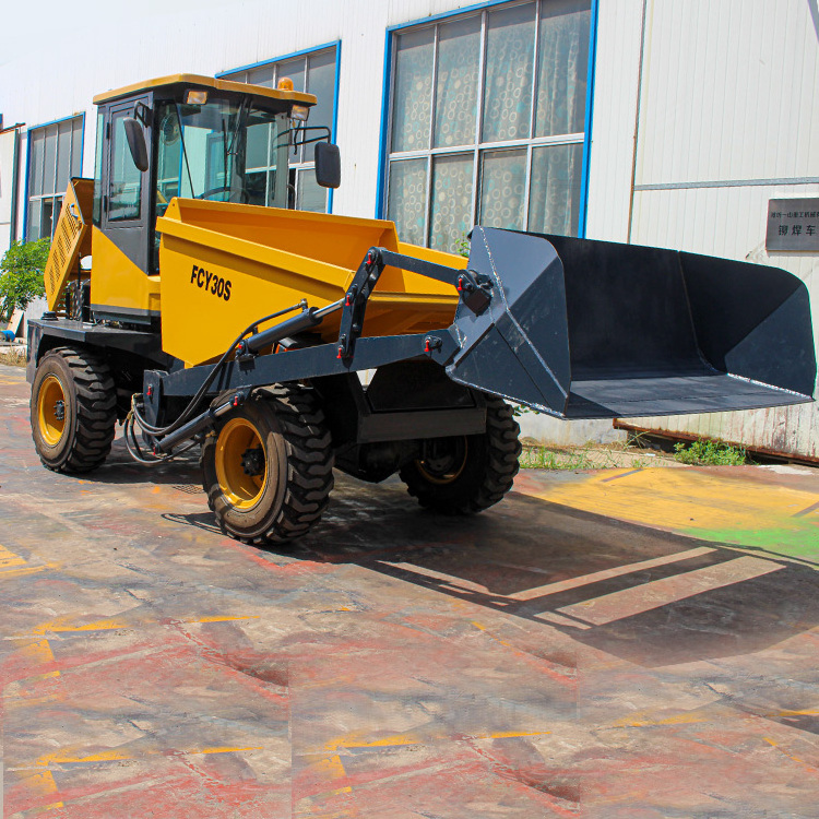 FCY30S 3Ton Site Dumper with Self Loader Garbage Truck Four Wheel Drive Dump Truck Skip Dumper Brand New Tipper Lorry CE/ISO