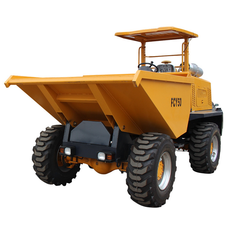 5 Ton Site Dumper FCY50 Mini Dumper Tipper Articulated Frame 4x4 Mini Dump Truck Diesel Utility Trucks Garbage Truck for Sale CE