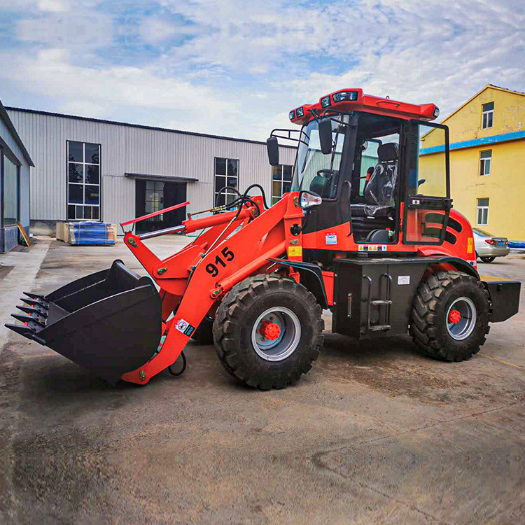 ZL15 Mini Wheel Loader Diesel 1.5 Ton Hydraulic Front End Loader EURO5/EPA Engine Optional 4WD 915 Mini Loader with Joysticks